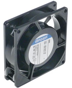 axial fan L 92mm W 92mm H 25mm 230VAC 50/60Hz 9/11W bearing ball bearing manuf. no. 3956 metal