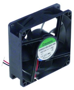 Axial fan 12VDC 1,8W L 80mm W 80mm H 25mm bearing ball bearing connection cable 300mm