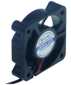 Axiall?fter L 40mm B 40mm H 11mm 12VDC 0,8W Anschluss Stecker Kabell?nge 480mm