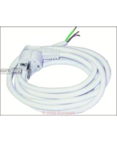 Anschlusskabel Schuko 3,0m 3 x 1,5 mm?, wei?es Rundkabel - Schukowinkelstecke