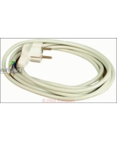 Anschlusskabel Schuko 3,0m 3 x 0,75 mm?, wei?es Rundkabel - Schukowinkelsteck