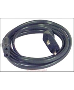 Anschlusskabel(KLG) 1,5m 2 x 0,75 mm?, schwarzes Flachkabel, Eurostecker/Kl