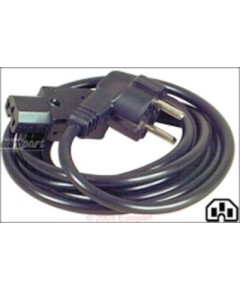 Anschlusskabel(Warmger?te)2m 3 x 1,0 mm?, schwarz, 120°, Schukowinkelstecker/Wa