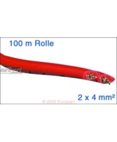 Anschlusskabel Lampe Halog.NV Halogenlampenkabel, Rolle 100 m, 2 x 4 mm? - f?r 1
