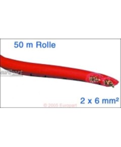 Anschlusskabel Lampe Halog.NV Halogenlampenkabel, Rolle 50 m, 2 x 6 mm? - f?r 12