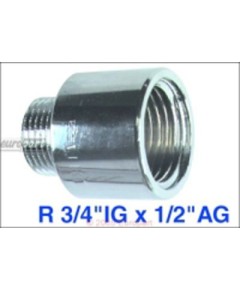 Adapter Sanit?r 1/2 x3/4  Reduzierung - Eine Seite 1/2  Au?engewinde, andere