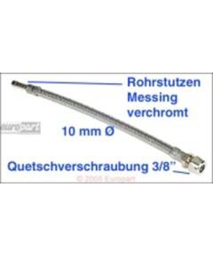 Anschlussschlauch Sanit?r 10mm 3/8  flexibel 500 mm lang - Rohrstutzen/Quetschverschraubung