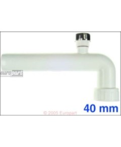 Ablaufbogen 40mm? mit Rohrbel?fter, wei?