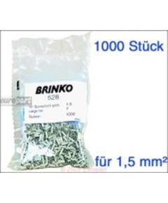 Aderendh?lsen 1,5 mm? verzinnt 1,5 mm?, 7 mm lang - 1000 St?ck -