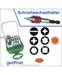 Bit-Satz 1/4 m Spez.-Halter 25mm verschiedene Bits, L?nge: 25 mm, 18-teilig - Bit-B