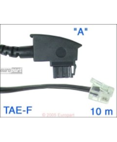 Anschlusskabel TAE-F/6P4C 10m TAE-F-Stecker/6P4C-Modularstecker - Belegung A -