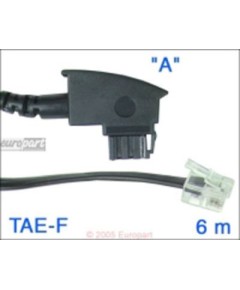 Anschlusskabel TAE-F/6P4C  6m TAE-F-Stecker/6P4C-Modularstecker - Belegung A -
