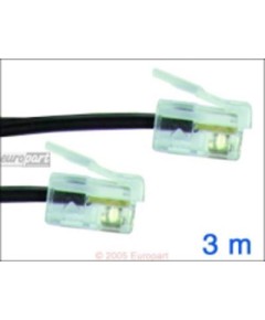 Anschlusskabel Modul. 6P4C 3m Modularkabel, 4-adrig mit einem 6P4C-Modularstecke