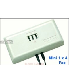 Anlage,Analog- Mini1x4Fax f?r 4 Nebenstellen an einer Amtsleitung, mit integ