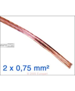 Anschlusskabel Lautspr. 100m Lautsprecherkabel, 2 x 0,75 mm?  - transparent -