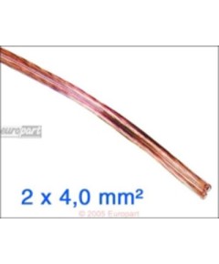 Anschlusskabel Lautspr. 100m Lautsprecherkabel, 2 x 4 mm? - transparent - hochf