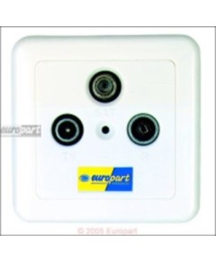 Anschlussdose(Antenne)3loch mit 3 Ausl?ssen (SAT, TV, Radio), fernspeisetaugli