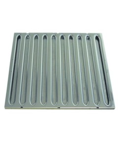 Baffle filter SS H 400mm W 450mm type B for range hoods thickness 20mm
