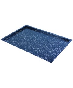 baking sheet size EN1 steel enamelled inner edges angular W 400mm L 600mm H 20mm