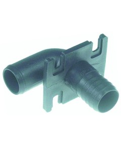Abflu?winkel 90° ?25mm mit Befestigungsflansch
