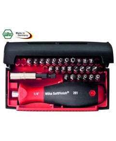 Bit set for safety bits Torx & hexagon with bore/Tri-Wing/Torq/Spanner