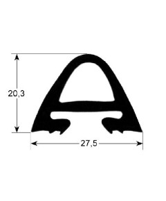 Door seal profile 2530 W 710mm L 815mm Rational 5110.1047