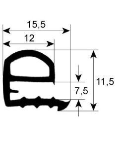 Window gasket profile 1860 W 430mm L 1275mm Qty 1 Rational 5105.1005