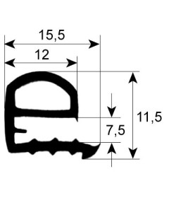 Window gasket profile 1860 W 430mm L 485mm Qty 1 Rational 5105.1000