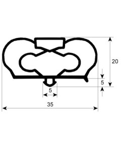 refrigeration gasket profile 9798 W 501mm H 260mm plug size