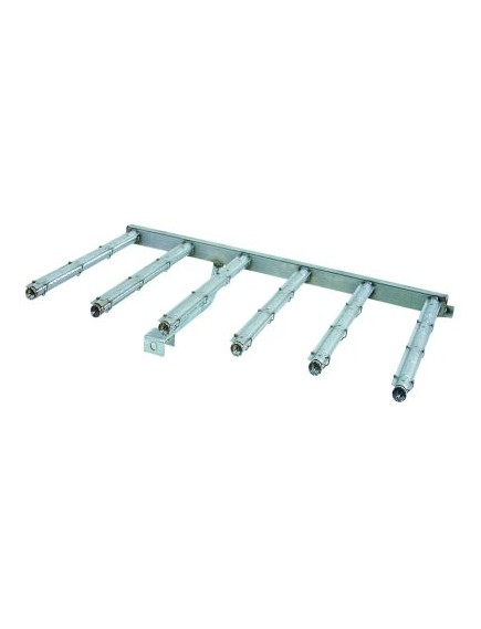Bar burner 6 row L 560mm W 940mm H 40mm tilting bratt pan