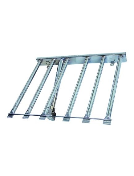 Bar burner 6 row L 520mm W 620mm H 60mm tilting bratt pan