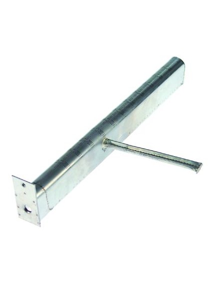 bar burner with ignition bridge W 28mm H 42mm L 385mm flange width 35mm flange length 70mm