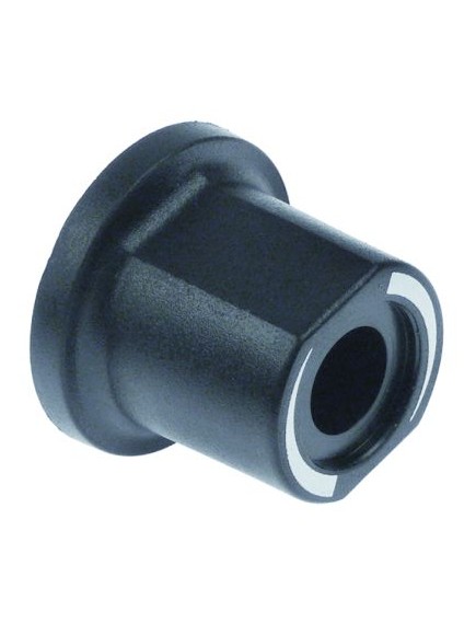 knob steam/water tap ? 50mm shaft ? 8mm black