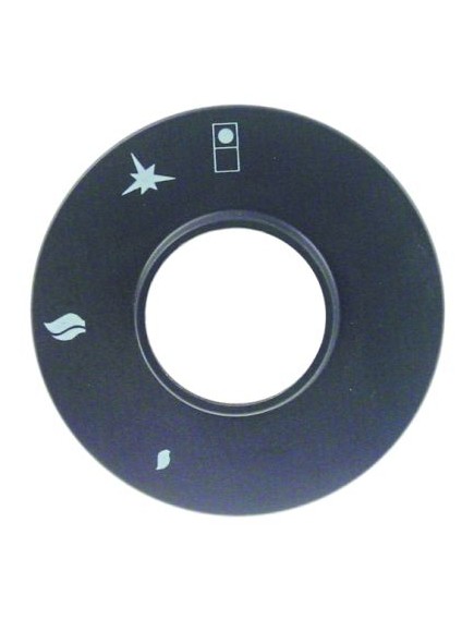 bezel gas tap with ignition flame for rear hob