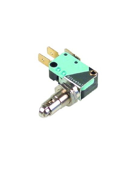 microswitch with roller plunger  250V 16A 1CO thread M10x0.75 connection male faston 6.3mm