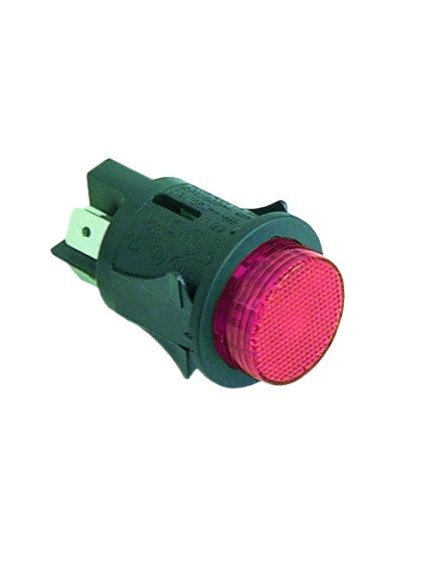 push switch mounting measurements ?25mm round red 2NO 250V 16A illuminated