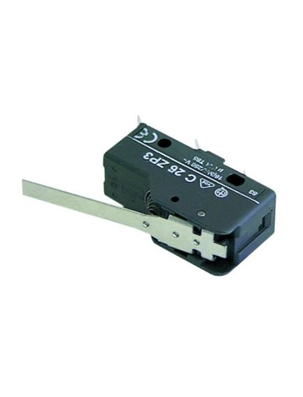 microswitch with lever  250V 16A 1CO ambient temperature max. 85°C