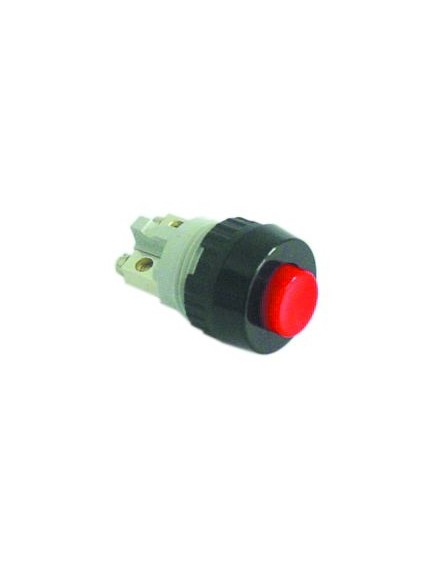 momentary push switch mounting measurements ?15,2mm round red 1NC 250V