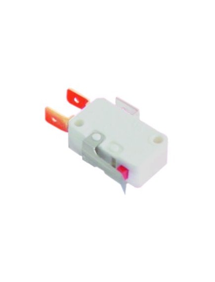 microswitch with lever  250V 10A 1CO connection male faston 6.3mm