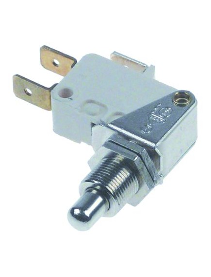 microswitch with plunger  250V 10A 1CO thread M10x0.75 connection male faston 6.3mm