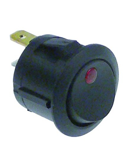 rocker switch mounting measurements ?20mm round red 1NO/indicator light 250V 10A illuminated