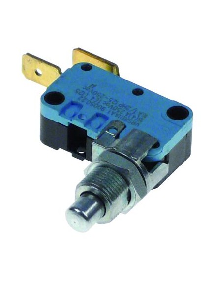 microswitch with plunger  250V 16A 1NO thread M10x0.75 connection male faston 6.3mm