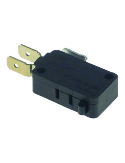 microswitch with plunger  250V 16A 1CO connection male faston 6.3mm L1 29,6mm