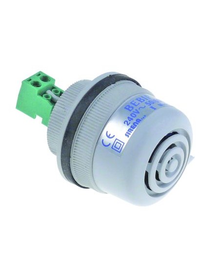 alarm device 240VAC ? 40mm 1 hole fixing mounting thread M12 82dB protection IP54