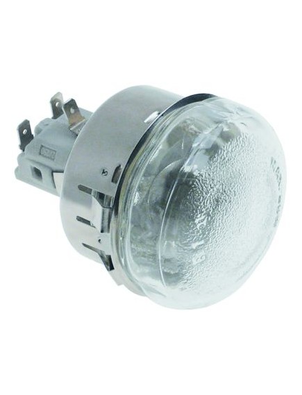 Backofenlampe Einbau ? 65,5mm 230V 40W Fassung G9 Temp.Best. 300°C Anschluss Flachstecker 6,3mm