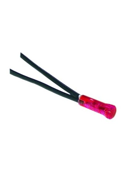 indicator light ? 6mm 230V red cable length 400mm with series resistor