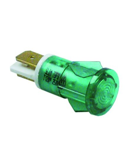 indicator light ? 12 mm 230 V green connection male faston 6.3mm temp.-resist. 120 °C