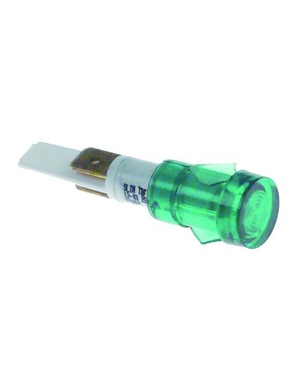 indicator light ? 12mm 250V green connection male faston 6.3mm temp.-resist. 120°C