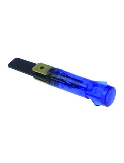 indicator light ? 9mm 230V blue connection male faston 6.3mm temp.-resist. 120°C