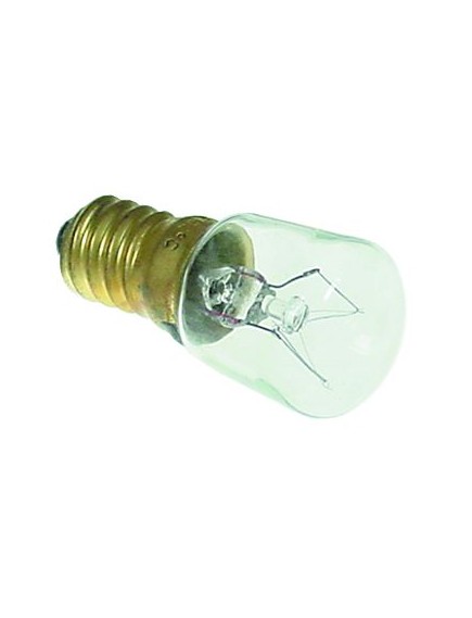 light bulb t.max. 300°C socket E14 15W 230V ? 22mm L 48mm lens L 20mm for oven lamp IMPORT